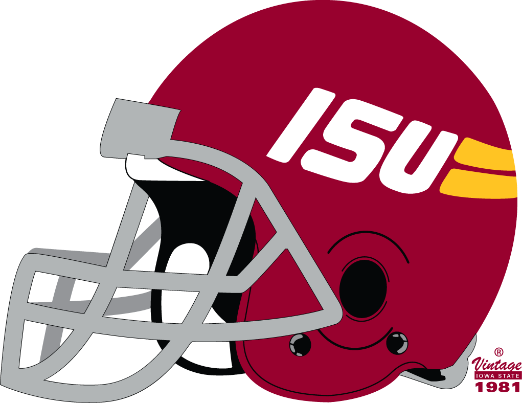 Iowa State Cyclones 1981-1983 Helmet iron on paper